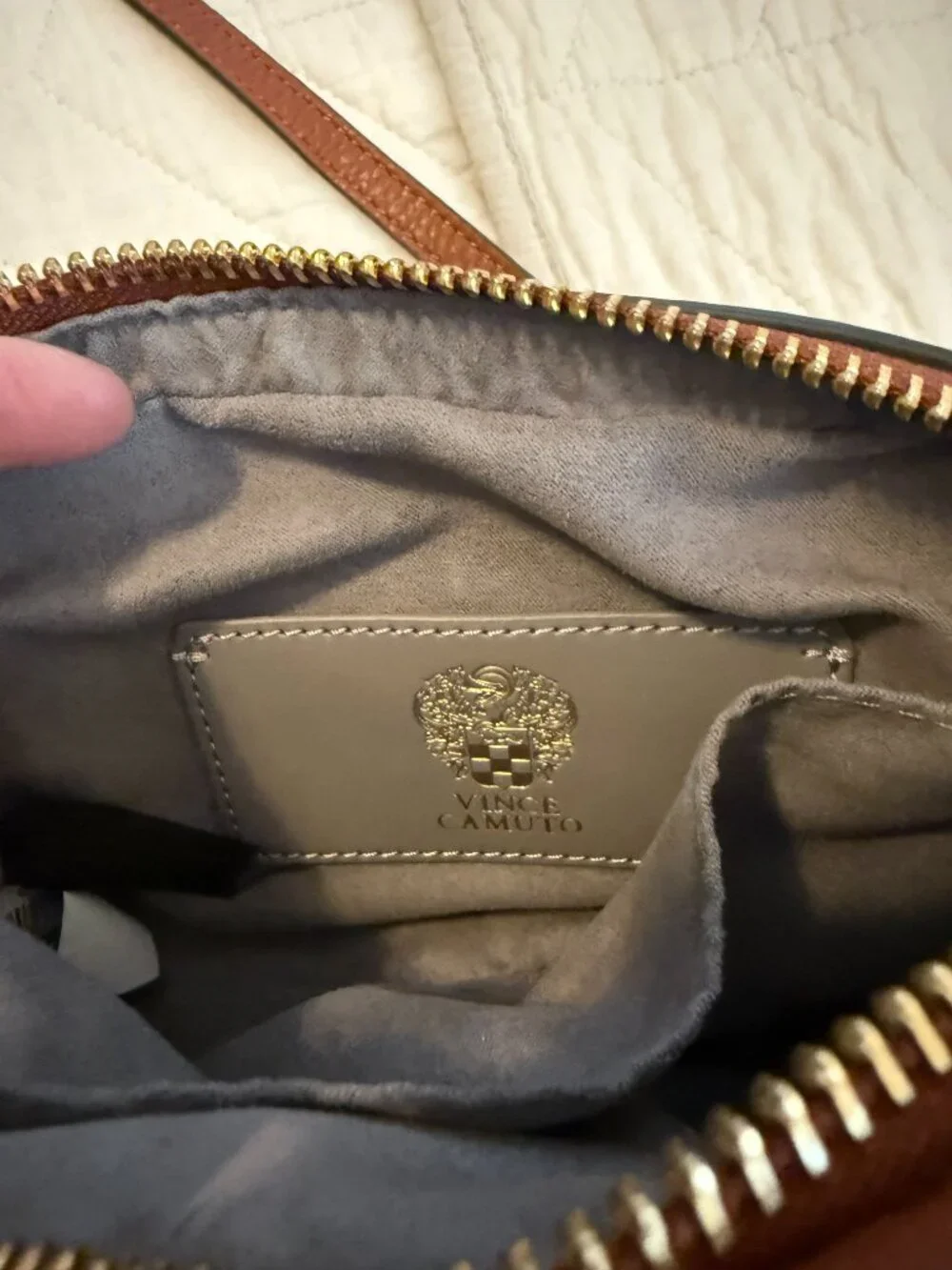 Leather cross body bag